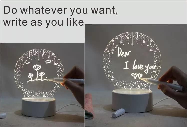 Yameem يميم Gifts, 3D LED Message Board Night Light, Personalized Acrylic Message Board Night Light, The Perfect Romantic Gift Birthday Gift, Night Light, and Room Decor for Her.