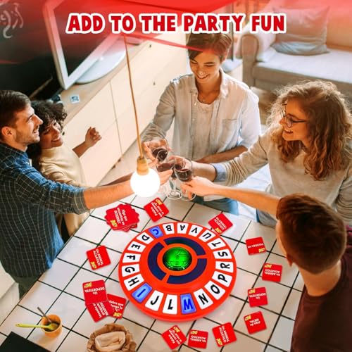 KALEDE® Word Game, Word Games, Quick Thinking Letter Pressing Game Fast-Paced Family Board Game Fun Word Puzzle and Learning Game for Adults Children and Families (Red)