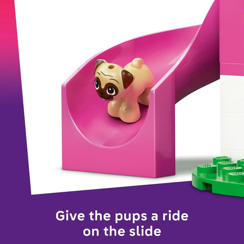 LEGO Friends Puppy Playground Toy for 4+ Year Old Girls - incl. a Park with a Slide, 2 Mini Dolls & 3 Pet Dog Animal Figures - Creative Gift Idea - 42665