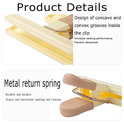 Snack Sealing Clip Clamps Heavy Duty Food Bag Clamp, Seal Clip,Bag Sealing Clips for Food, Chip Bag Clips Food Bag Clips Plastic Bag Clips for Food Storage Reusable Food Clips Kitchen Sealing Clips