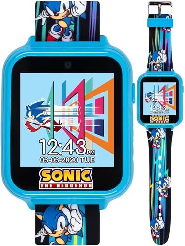 Accutime SNC4141AZ SEGA Sonic The Hedgehog Digital Smartwatch for Kids, 40 mm Diameter, Blue