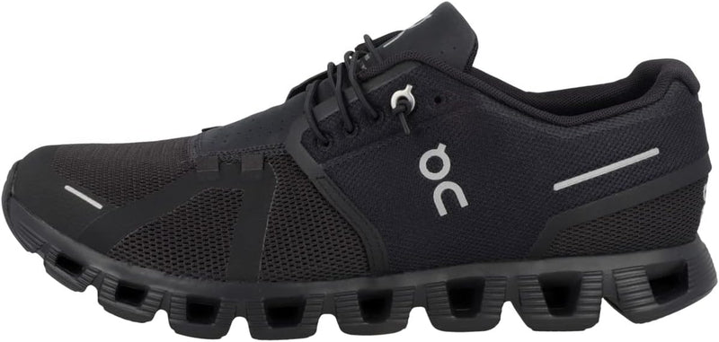 ON Men's Cloud 5 Sneakers, Black/White, 12