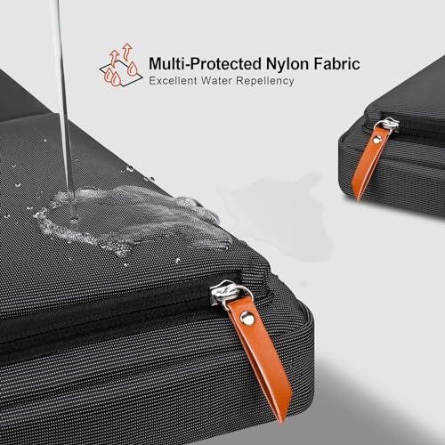Lacdo 360° Protective Laptop Sleeve Case for MacBook Air/Pro, 13-13.3 inch Notebook, 14 inch New MacBook Pro M4/M3/M2/M1 Pro Max A3112 A3401 A3185 A2992 A2918 A2779 A2442 2024-2021 Computer Bag,Black