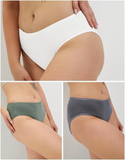 ALYA UNDERWEAR Premium Underwear for Women, Mid Rise Women’s Knickers, Breathable Organic Cotton Panties for Women, Comfortable Ladies Knickers