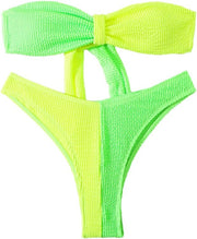 JFYZLT Women Swimsuit Female Micro Bikini Sexy Swimwear Women Bandeau Bikini Set Swimming Suit Bathing Suits Beach Wear, M