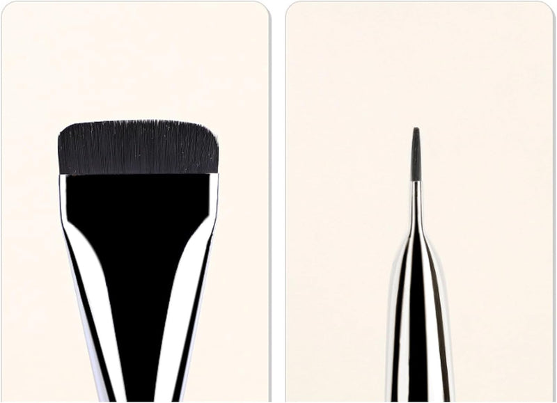 Oasisgalore Ultra Thin Flat Head Foundation Brush,Flat Foundation Brush for Liquid Makeup Soft Compact Flat Makeup Brush, Premium Flat Brush Makeup for Woman Girl (2 PCS)