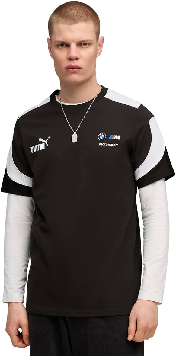 mens BMW MMS MT7+ TEE PUMA Black T-Shirt - PUMA Black