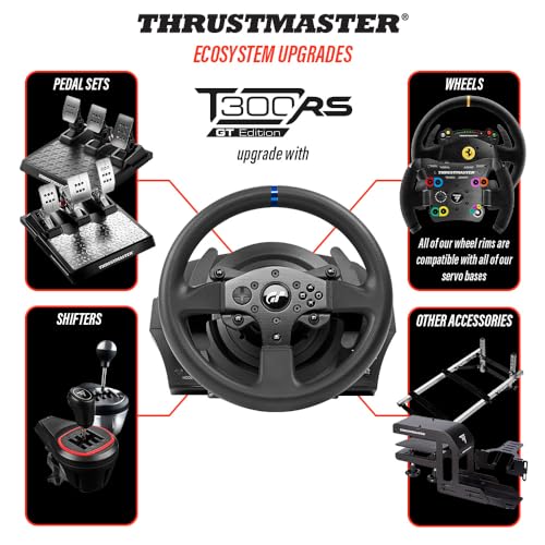 Thrustmaster T300 RS GT - High-Performance Racing Wheel and Pedal Set with Force Feedback for PC, PS4, and PS5, PS5 Pro