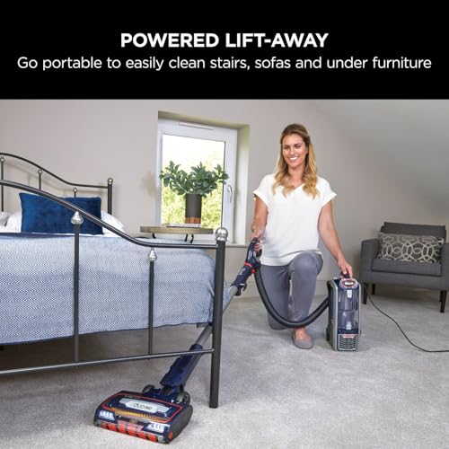 Shark Upright Vacuum Cleaner [NZ801UKT] Powered Lift-Away with Anti-Hair Wrap Technology, Pet Hair, Navy and Orange