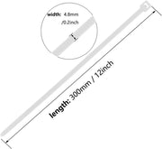 MOMENT Self Locking Cable Ties 300 x 3.6 mm 12" inch 100 Pieces, White Heat Resistant Cable Zip Ties Self-Locking Cable Organizer Anti - Slip Wire Organizer For Indoor & Outdoor Use - 12 in, 100 piece