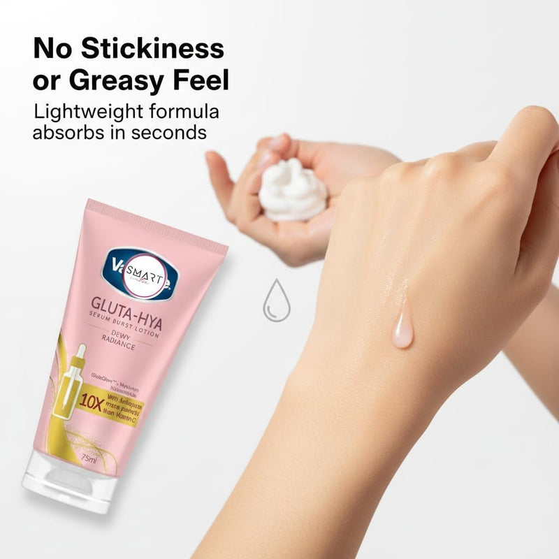 2x 75ml Gluta-Hya Dewy Radiance Serum Burst Lotion Non Sticky Bundled by Smart Cutie