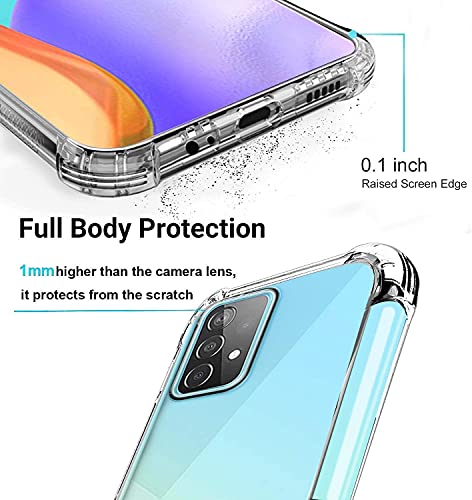 Zubitech Samsung Galaxy A52 4G / 5G / A52S clear silicone case soft TPU transparent anti scratch silicon cover with reinforced shockproof bumper corner protection for Samsung Galaxy A52 / A52s