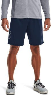 Tech Graphic Short, Running Shorts Made of Breathable Material, Workout Shorts with Ultra-light Design Men - L Navy
