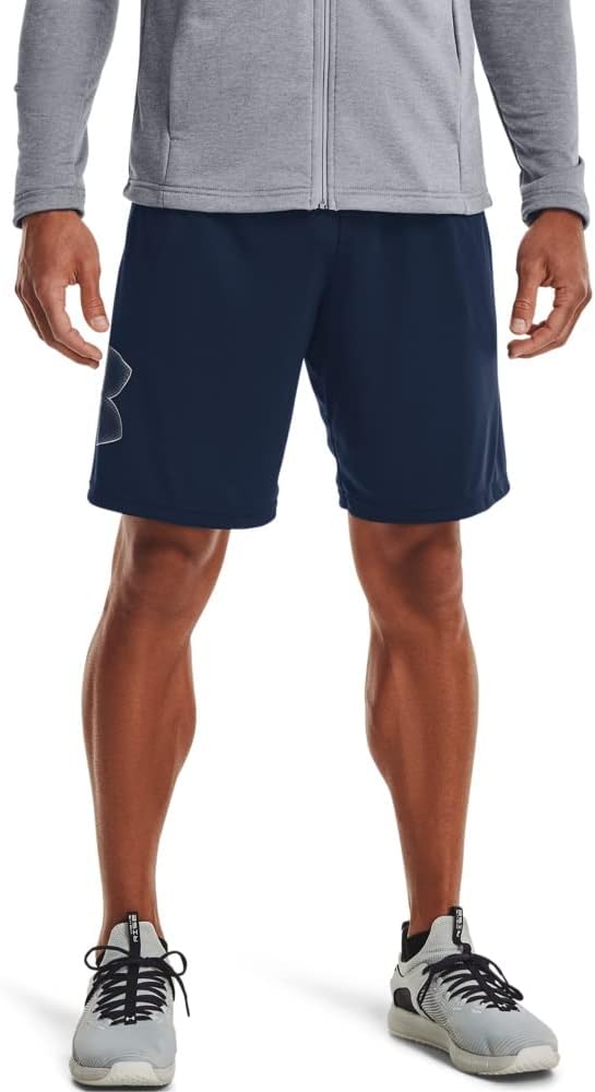 Tech Graphic Short, Running Shorts Made of Breathable Material, Workout Shorts with Ultra-light Design Men - L Navy