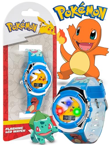 Pokemon Kids' Quartz Watch with Plastic Strap, 16