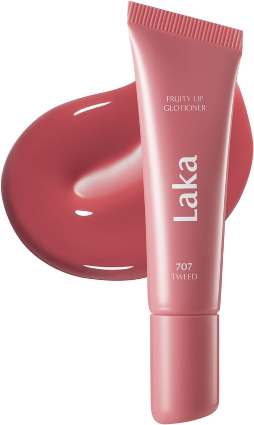 Fruity Lip Glotioner, 10ml/0.33 fl.oz, Lip Gloss with High Shine Vivid Colors, Jelly tip for Hygienic & Easy Application, Plumping Conditioner, Vegan, K-Beauty (705 Toasty) - #707 Tweed