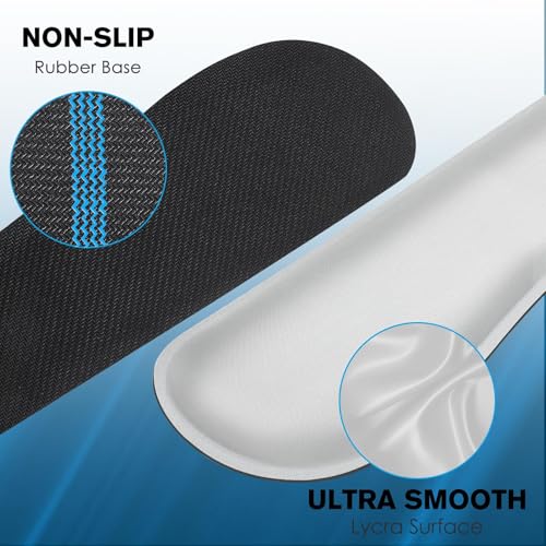 Azonee Memory Keyboard Wrist Rest, Ergonomic Wrist Rest for Computer Keyboard, Foldable for Easy Typing and Pain Relief, Mouse Wrist Pad, Non-Slip Wrist Rest, Suitable for Games, Computers, Laptops