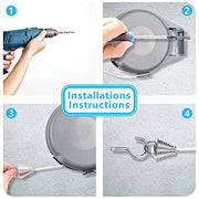 Retractable Clothesline Outdoor Cord 49 Feet - Easy Hanging Clothes Lines - Heavy Duty 30LBs Weight Capacity Clothes Line - Easy DYI Installation - Also Ideal for Indoor - Space Saving and Practical
