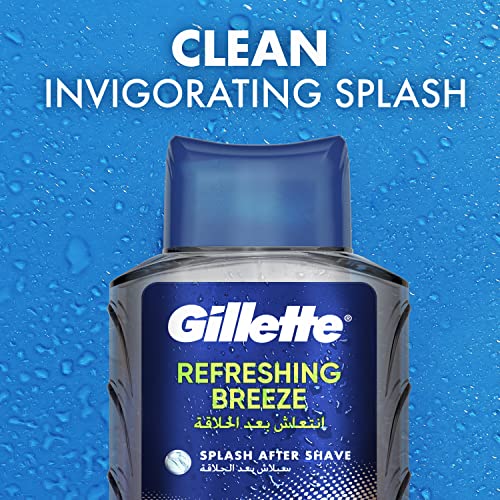 Gillette Refreshing Breeze, Splash After Shave, 100ml, Multicolor