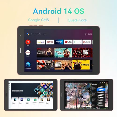 C idea 8 inch Tablet, Android 13.0 Tablet with SIM Card Slot Wifi/5G LTE 8GB RAM,512GB ROM Storage Dual 5MP? Camera HD IPS Display, CM828 (Red)