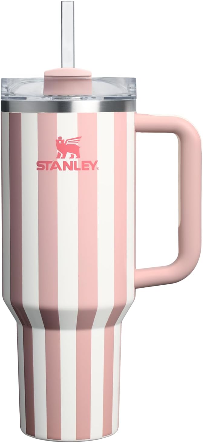 Stanley Quencher H2.0 Tumbler with Handle & Straw 30 oz | Twist On 3-Way Lid | Cupholder Compatible for Travel | Insulated Stainless Steel Cup | BPA-Free | Cherry Blossom