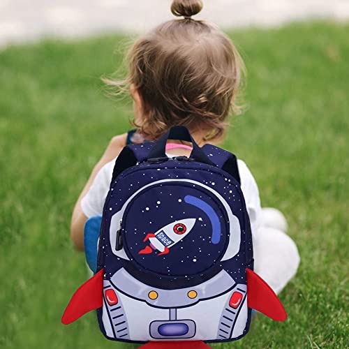 NALACAL Toddler Backpack with Baby Reins, Kids Backpack for School, Waterproof Children's Backpack, Cartoon Safety Anti-Lost Strap, Rocket Shape, Toddler Reins for Walking 1-2 years, for Girls Boys