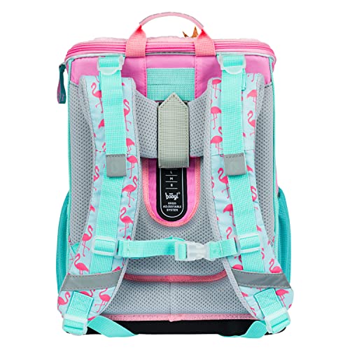Baagl School Bag Boys Girls Set of 3 - Zippy School Bag for 1st Class - Primary School Satchel with Chest Strap - Ergonomic School Backpack