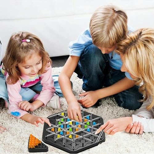 TSWCBYYLB Chain Triangle Chess Game, 2 to 4 Players, Family Night Board Games for Kids and Adults
