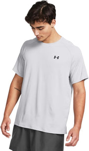 mens UA Tech Textured SS T-shirt (pack of 1) - WHITE