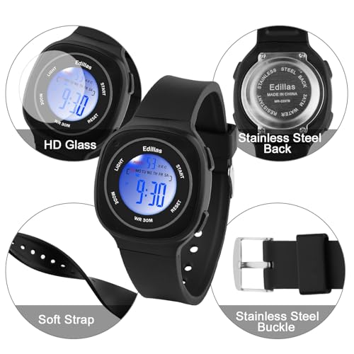 Azonee Kids Watches Digital for Girls Boys, Light Wristwatch for Child Waterproof Sport Outdoor Multifunctional Wrist Watches with Stopwatch Alarm for Ages 4-15