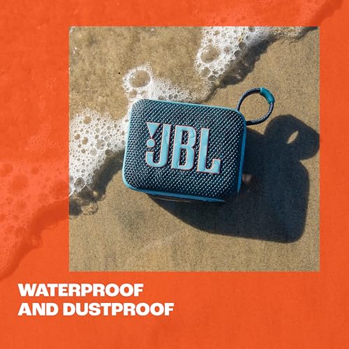 JBL Go 4 - Ultra-Portable, Waterproof and Dustproof Bluetooth Speaker, Big Pro Sound with Punchy bass, 7-Hour Built-in Battery, Made in Part with Recycled Materials (Squad)