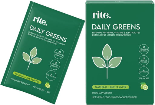 Daily Greens Drink Mix (New Recipe) I 40 Advanced Greens, Superfoods and Electrolytes, Vegan & Gluten Free, No Added Sugar, Advanced Natural Formula, Lemon flavor (Pack of 15)
