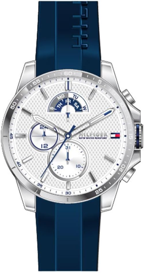 DECKER Men Watch, Analog - WHITE / BLUE