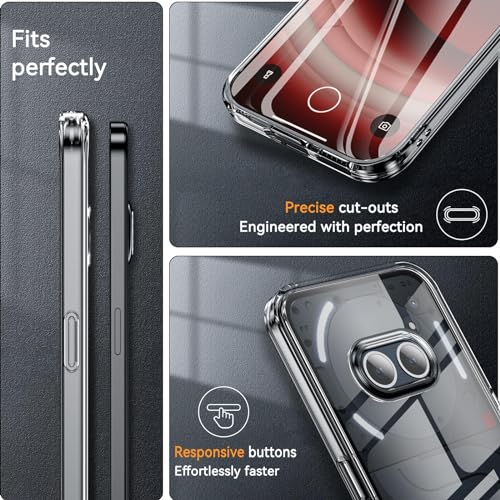For Nothing Phone 2a / 2a Plus Case and Screen Protector Accessorise, Camera Lens Protection Back Cover, TPU Shockproof Clear Anti-Yellow Protective Casing