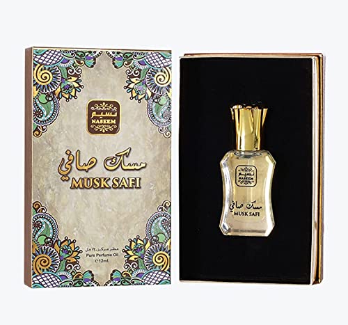 NASEEM Musk Safi Perfume Oil 12ml | Premium White Musk Fragrance with Lily of the Valley, Sandalwood & Amber | Long-Lasting Unisex Perfume