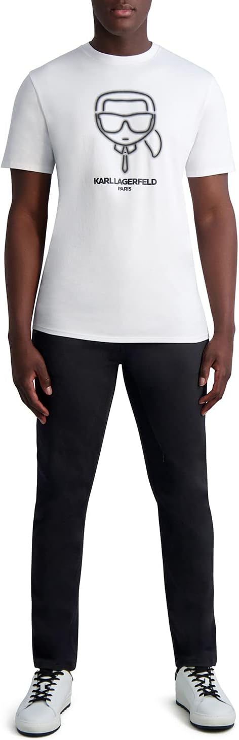 Karl Lagerfeld Paris Men's Soft Cotton Crew Neck T-Shirt