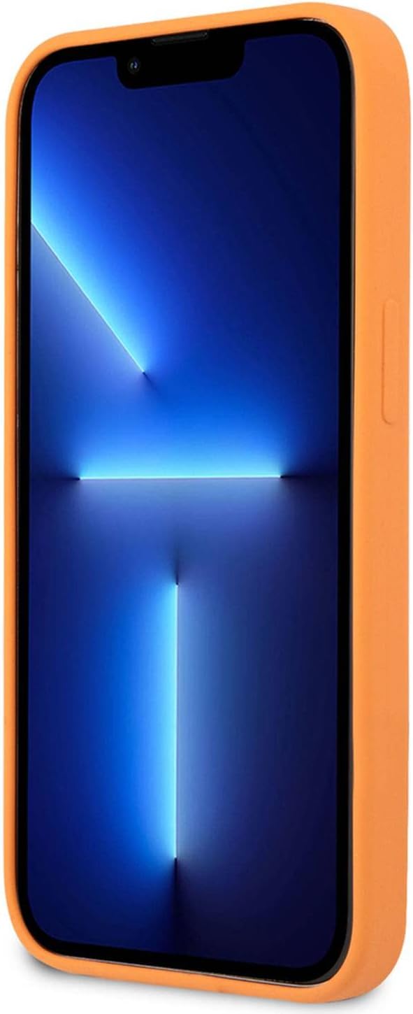 GUESS CG Mobile Silicone & Triangle Hard Case for iPhone 13 Pro - Orange