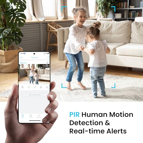 javiscam Mini Camera, 4K HD Nanny Cam for Home with Longer Battery Life, Motion Detection, App Control, Cloud & SD Storage, Wireless Camera for Pet/Baby/Nanny Surveillance