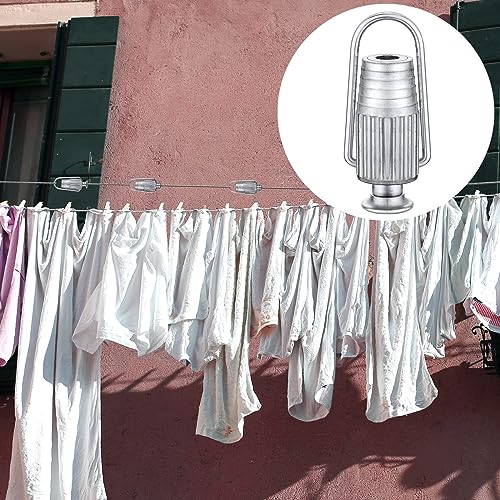 Azonee 2 pcs Clothesline Tightener Metal Line Tight Grips Tools Aluminium for Pulleys and Fixed Clothes Lines Household Laundry Supplies