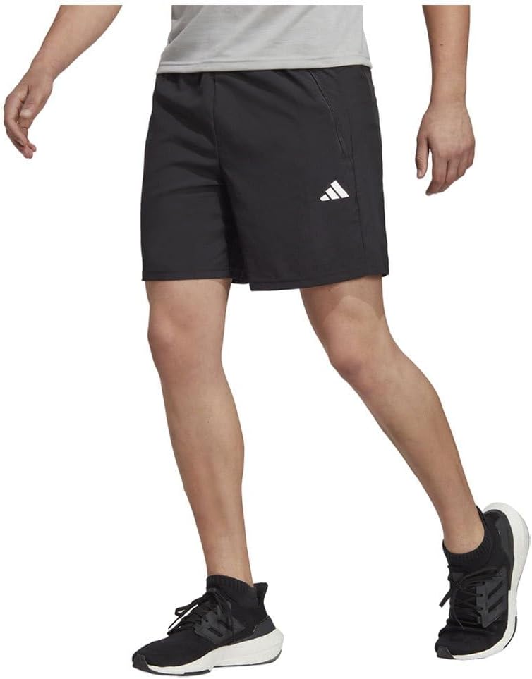 Men's Train Essentials Woven Training Shorts - BLACK/WHITE