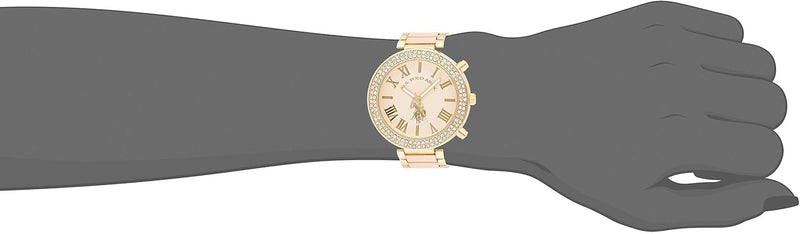 Women's Pink Dial Alloy Band Watch - USC40063