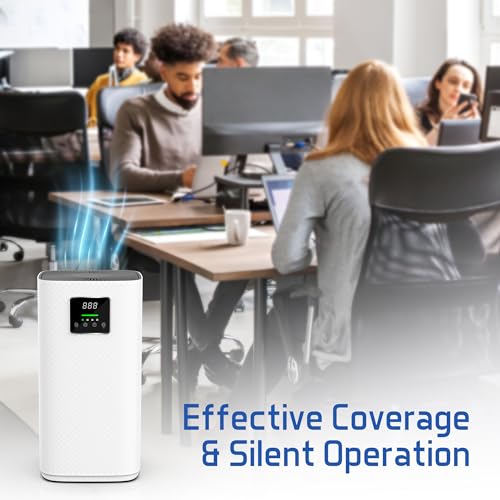 Air Purifier for Home Large Room & Offices Removes Dust, Odor, Smoke, Timer & Sleep Mode, LED Display Covers Up to 510 Sqft / 48m², Includes HEPA 3-in-1 Filter Technology, 400m³/h CADR, H13