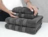 6 Piece Towel Set Luxury Hotel Quality 600 GSM 100% Turkish Genuine Cotton, 2 Bath Towels, 2 Hand Towels, 2 Washcloths, Super Soft & Absorbent - (Bright White, 6 Piece Towels)