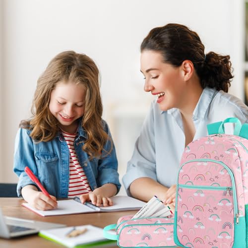 Masroo Kids Backpack for Girls and Boys 6-10, Primary School Kindergarten Backpack, Cute Kids Backpacks for Girls with Pen Bag and Lunch Bag