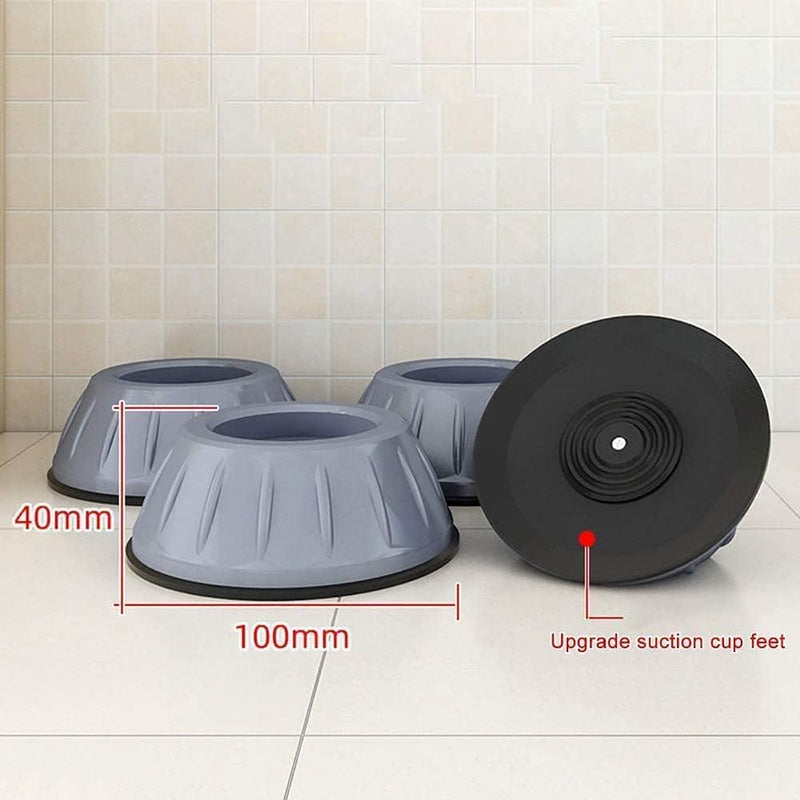 Shock and Noise Cancelling Washing Machine Support, Washer and Dryer Anti-Vibration Pads, Anti Slip Anti Vibration and Noise Reducing Rubber Washing Machine Feet Pads, Washing Machine Stabilizer(4Pcs)