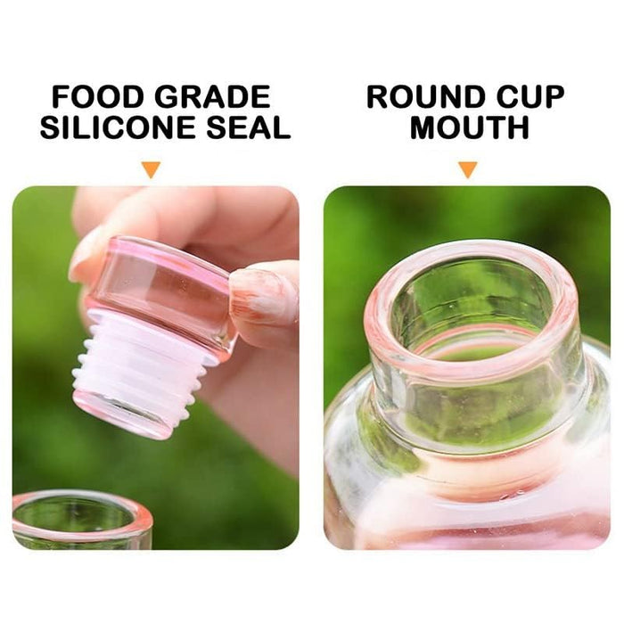 Glass Water bottle (Gray) outdoor sport drink