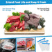 WVacFre Sous Vide Bags 15 pcs Reusable Vacuum Sealer Bags Zip Lock bag for Food Storage and Cooking BPA Free with 2 Sealing Clips