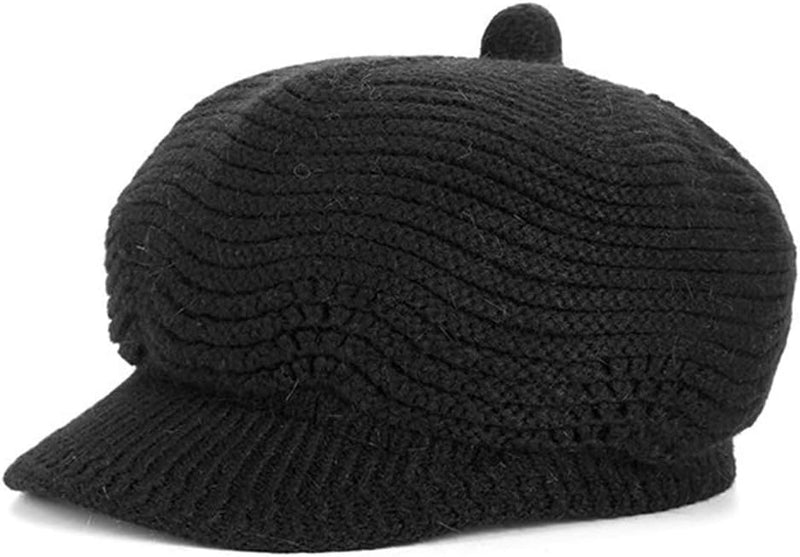 Muryobao Women's Winter Warm Slouchy Cable Knit Beanie Skull Hat with Visor