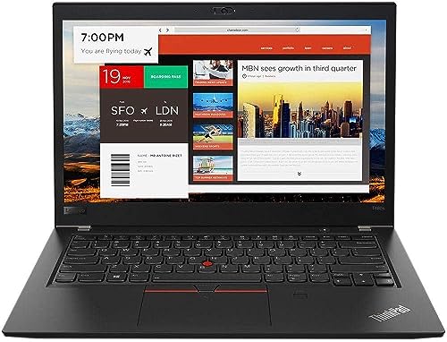 Lenovo ThinkPad T480s Business Laptop, Intel Core i7-8th Generation CPU, 8GB DDR4 RAM, 256GB Hard, 14.1 inch Display, Windows 10 Pro (Renewed) with 15 Days of IT-Sizer Golden Warranty