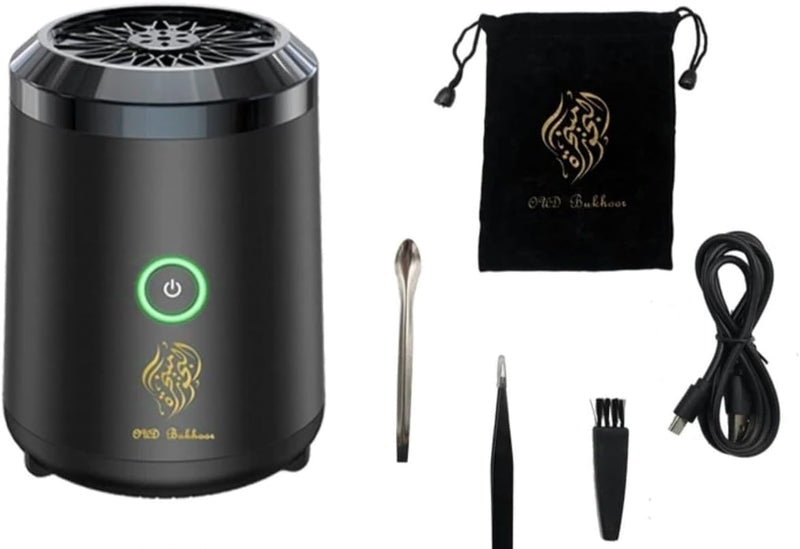 Arabic Incense Electric Oud Bukhoor Incense Burner Aroma Diffuser Car Bakhoor Burner, Muslim Oud Burner Rechargeable Car Bakhoor, Arab Bukhoor, Home, Guest House, Desert Camping, Travel and Great Gift